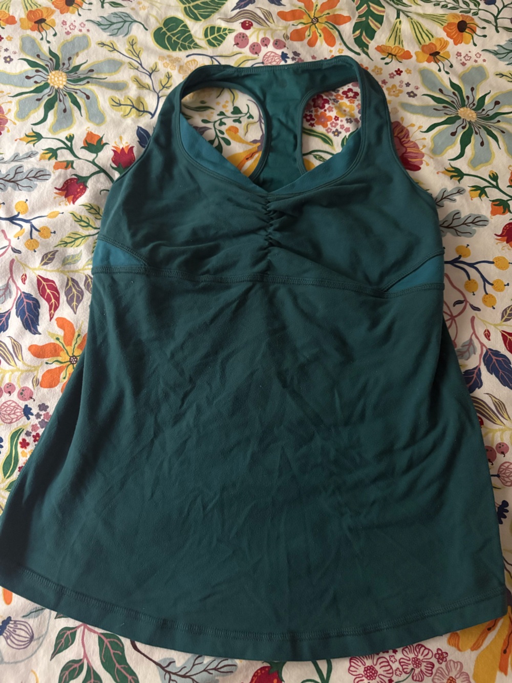 Lululemon workout racer back tank dark teal